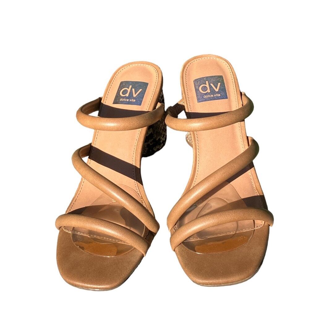 Dolce Vita Snakeskin Heeled Strappy Sandals Size 9